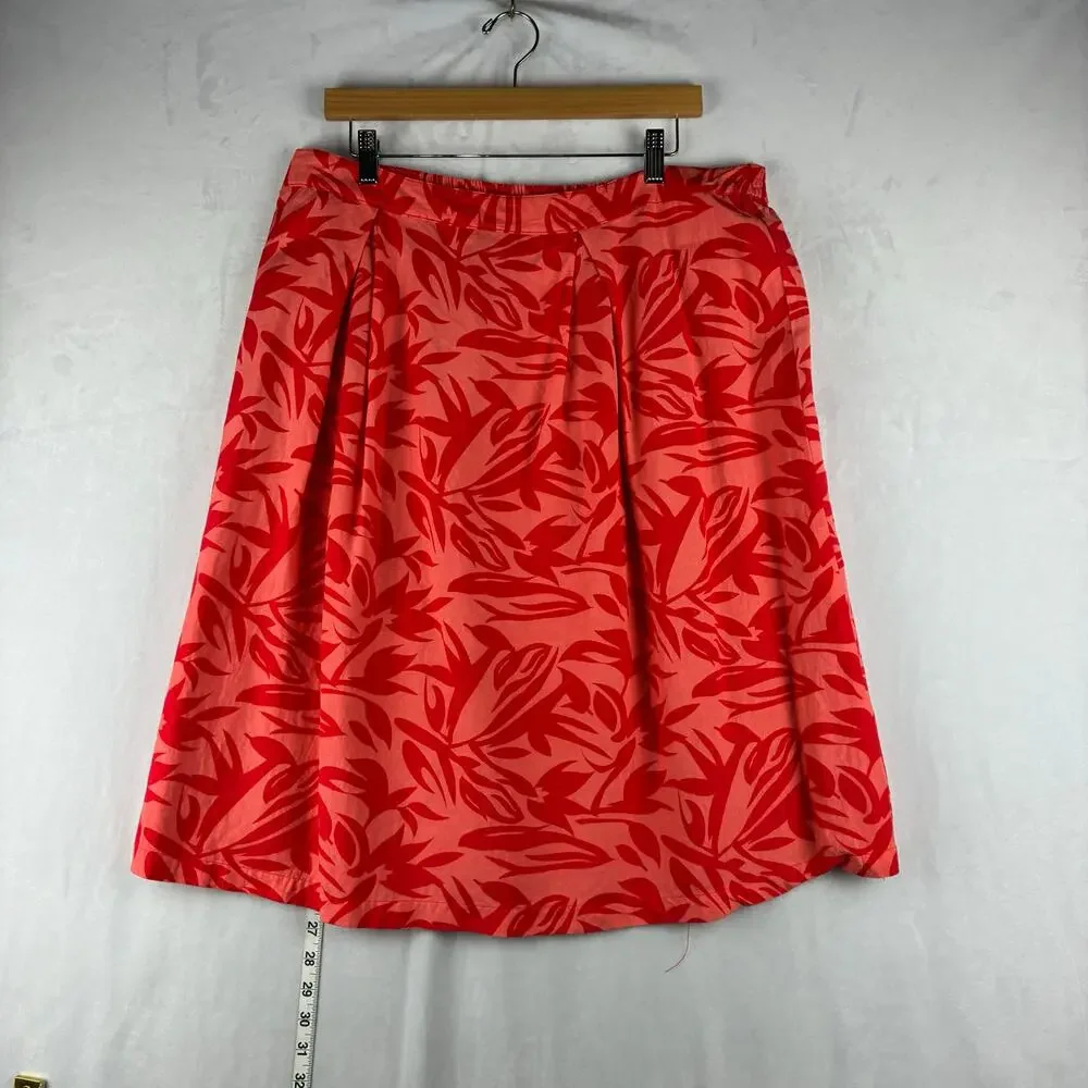 Appraisal 2 Piece Tank Skirt Outfit Linen Blend Women’s XL Tropical Vacation Red